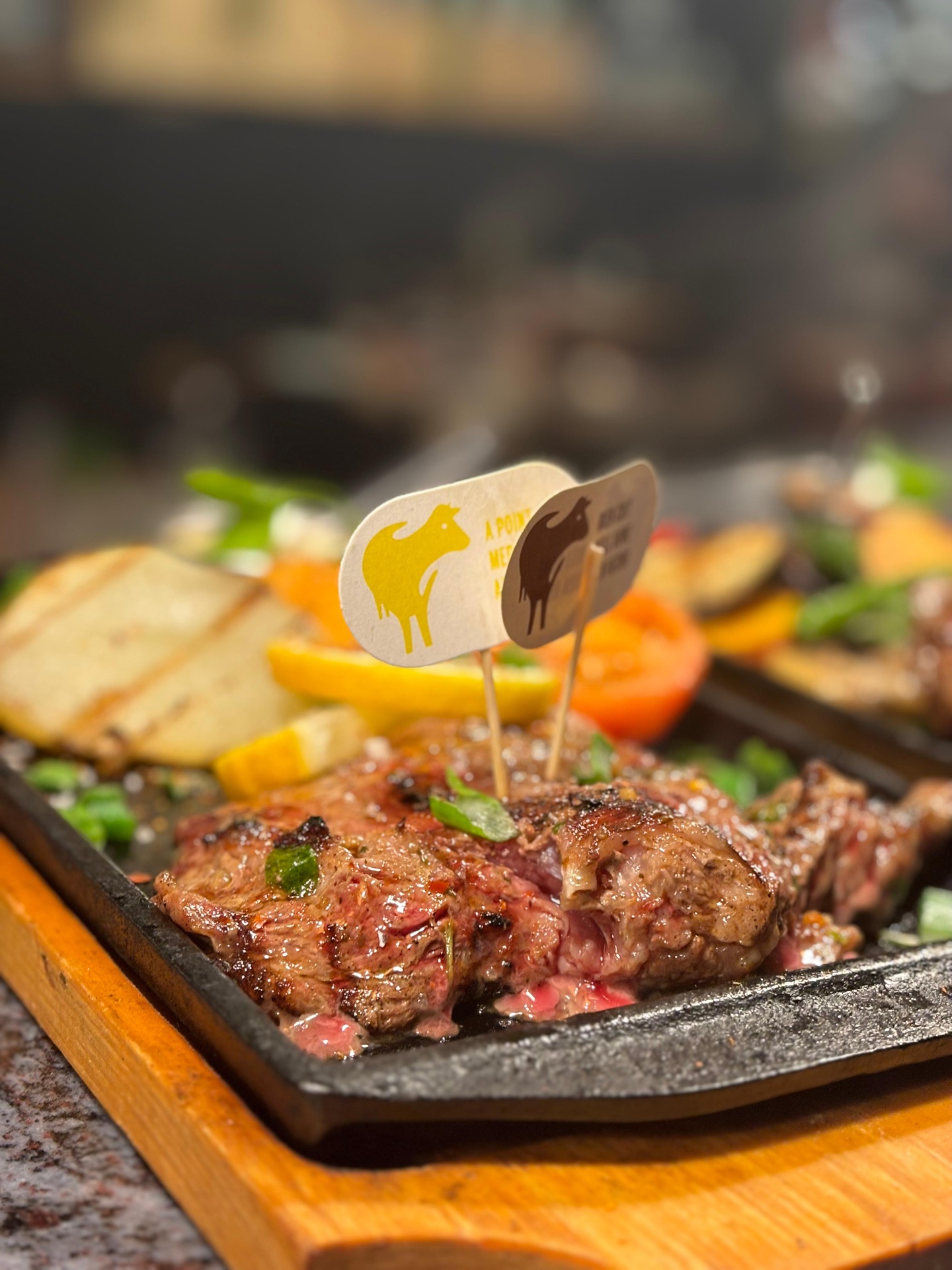 Entraña a la parrilla al punto